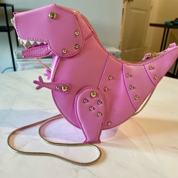 Kate Spade Novelty T-REX Crossbody Bag Dinosaur PINK - RARE - Picture 4 of 8